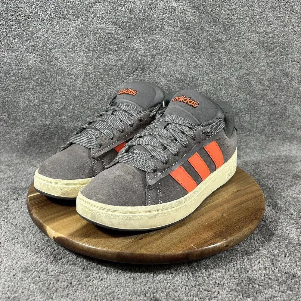 Adidas Grand Court Alpha 00's Men's Size 10 Charcoal Impact Orange Skate Shoes